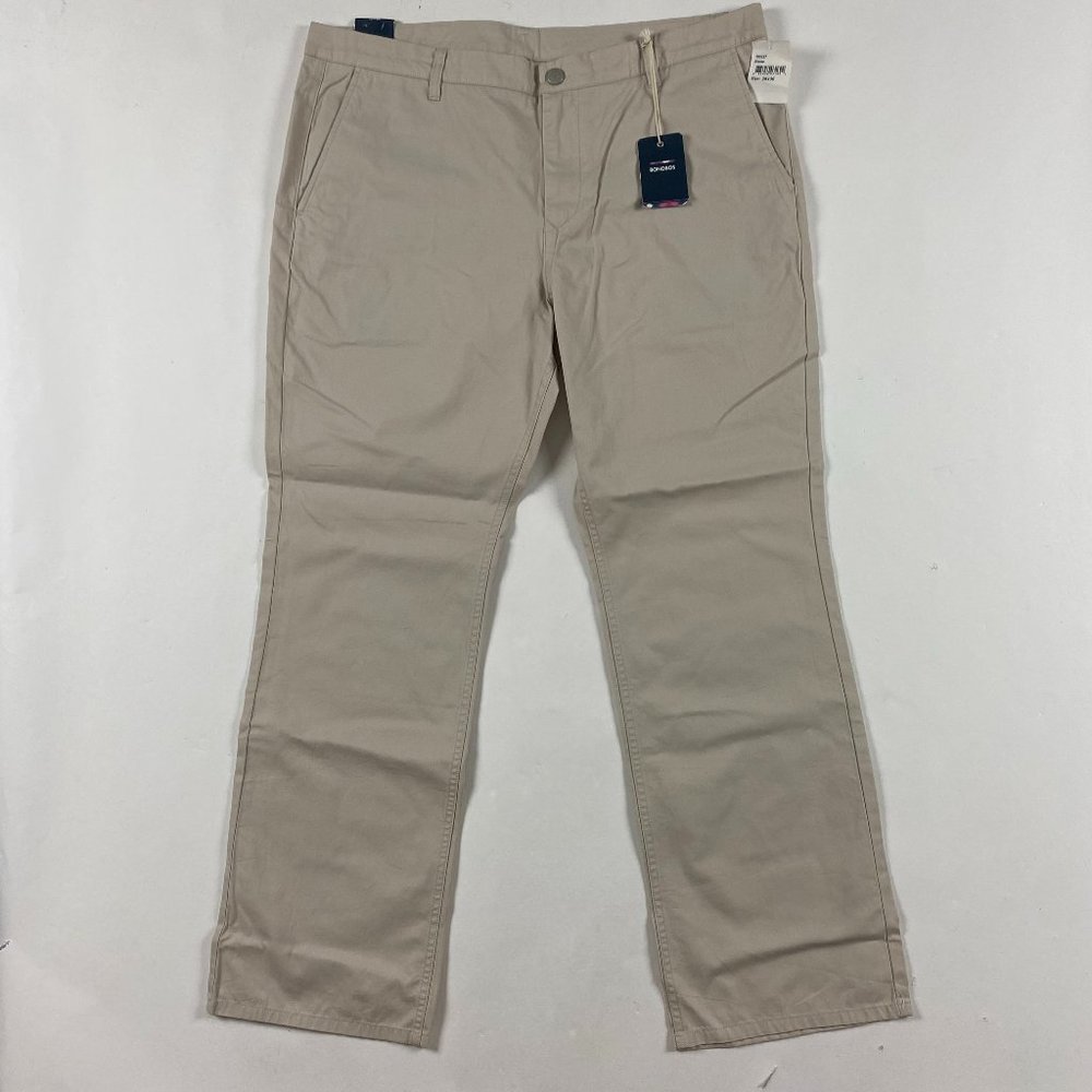 NWT Bonobos Straight Leg Washed Chinos Pants Mens 38 x 30 Stone Beige Cotton